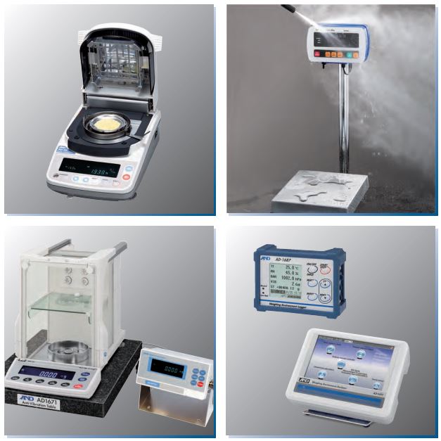 A&D precision weighing scales and balances